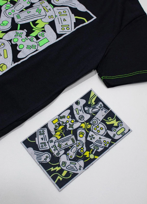 Turminha - Conjunto Infantil Meia Malha Preto 2