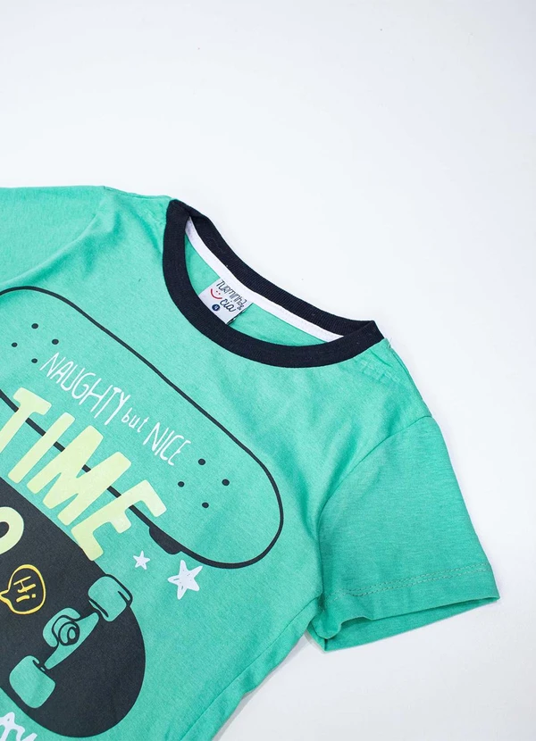 Turminha - Conjunto Infantil Meia Malha/Tactel Verde 2