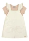 Colorittá - Conjunto Infantil Menina Blusa e Salopete Bege - variação: Bege