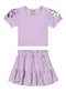 Colorittá - Conjunto Infantil Menina Bordado Vazado Laranja - variação: Lilás