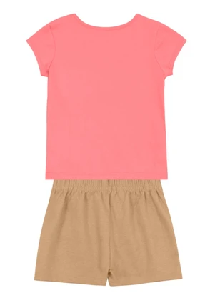 Brandili - Conjunto Infantil Menina com Flores Rosa - BRANDILI
