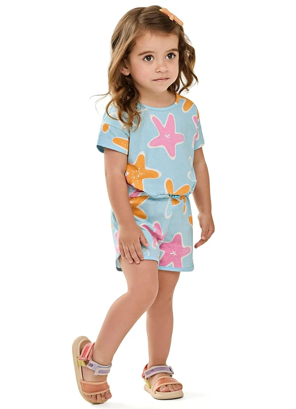 Elian - Conjunto Infantil Menina Estrela-Do-Mar Azul 2