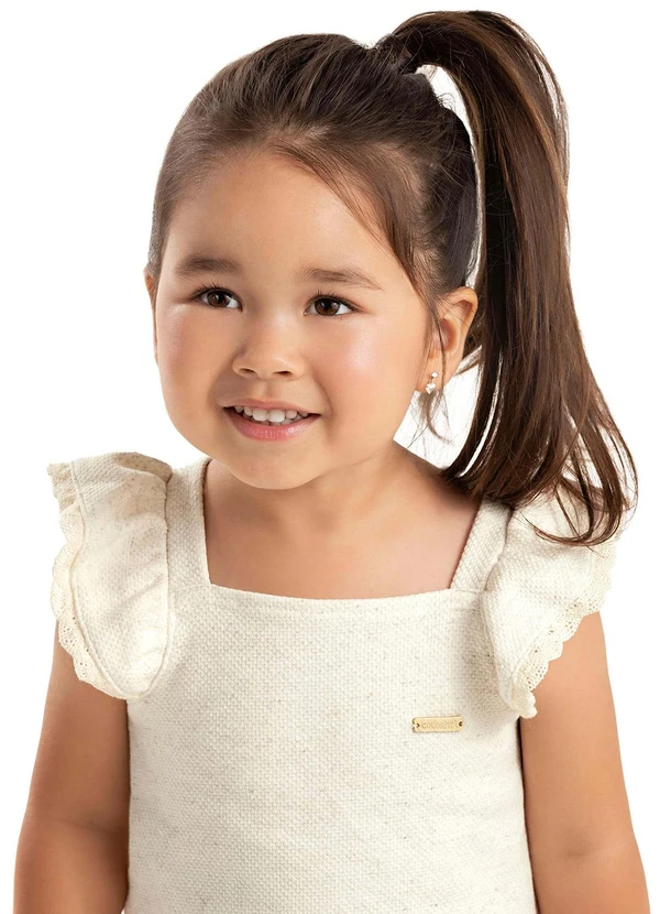 Colorittá - Conjunto Infantil Menina Linho Bege 2