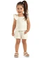 Colorittá - Conjunto Infantil Menina Linho Bege - variação: Bege