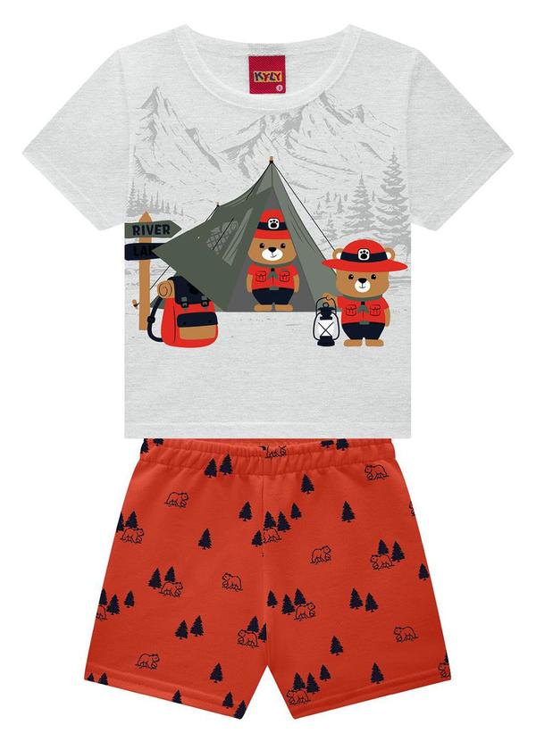 Kyly - Conjunto Infantil Menino Acampamento Cinza 1