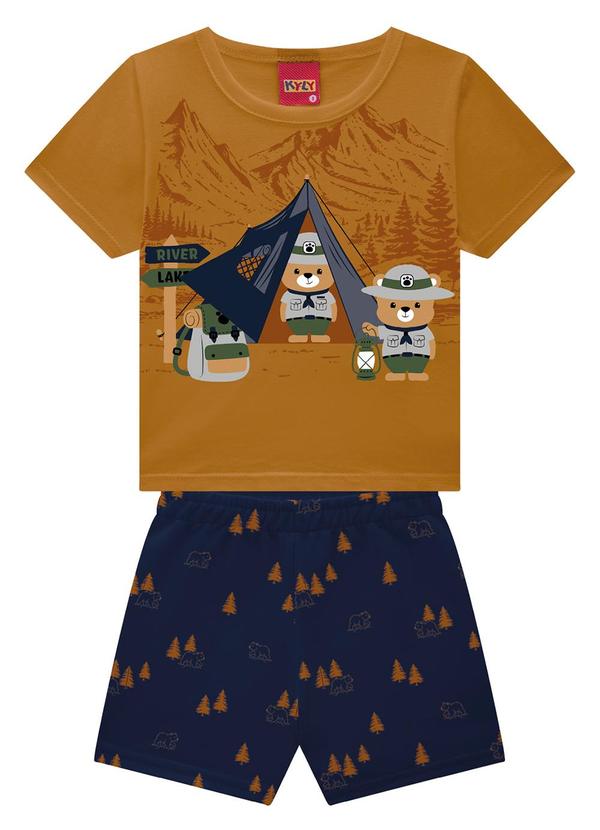 Kyly - Conjunto Infantil Menino Acampamento Marrom