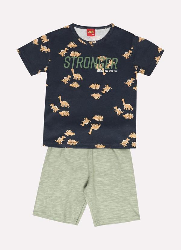 Kyly - Conjunto Infantil Menino Algodão Estampado Azul