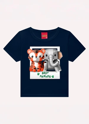 Kyly - Conjunto Infantil Menino Animais Azul Marinho - KYLY