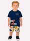 Kyly - Conjunto Infantil Menino Animais Branco - variação: Azul
