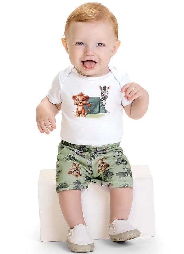 Kyly - Conjunto Infantil Menino Animais Branco