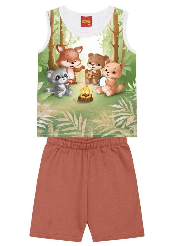 Kyly - Conjunto Infantil Menino Animais Marrom