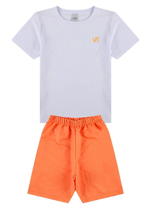 Vida Costeira - Conjunto Infantil Menino Aplique Laranja 2