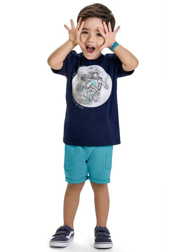 Kyly - Conjunto Infantil Menino Astronauta Azul Marinho