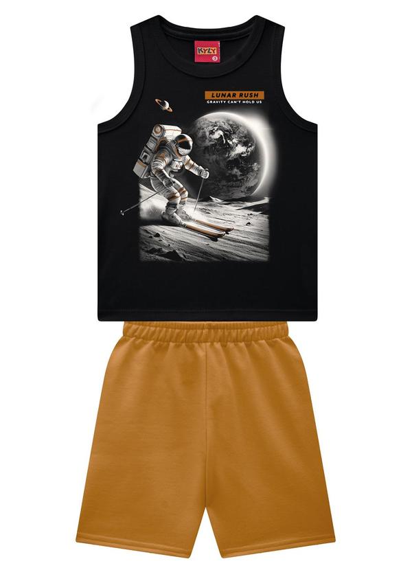 Kyly - Conjunto Infantil Menino Astronauta Preto