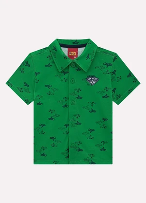 Kyly - Conjunto Infantil Menino Aviões Verde - KYLY