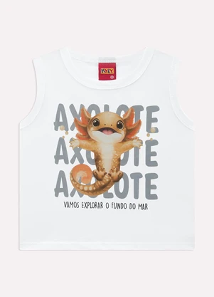 Kyly - Conjunto Infantil Menino Axolote Branco - KYLY