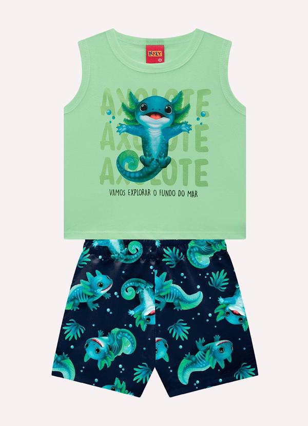 Kyly - Conjunto Infantil Menino Axolote Verde 2