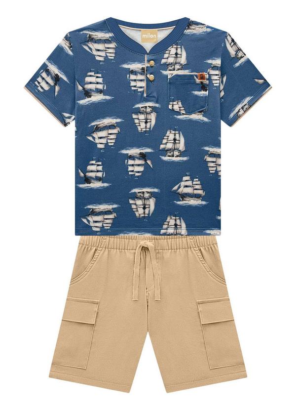 Milon - Conjunto Infantil Menino Barco Azul