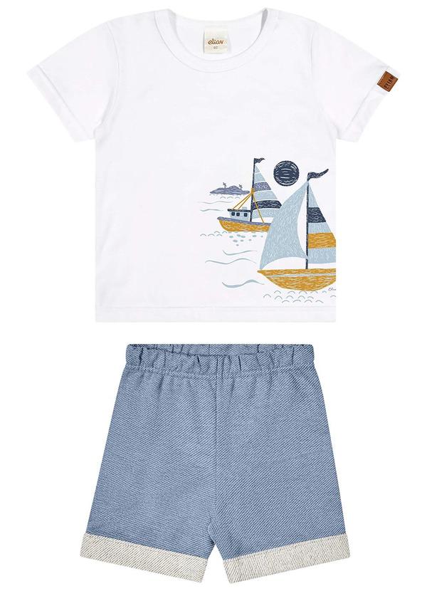 Elian - Conjunto Infantil Menino Barco Branco 3
