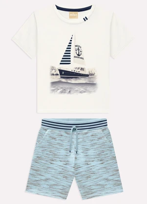 Milon - Conjunto Infantil Menino Barco Branco - MILON