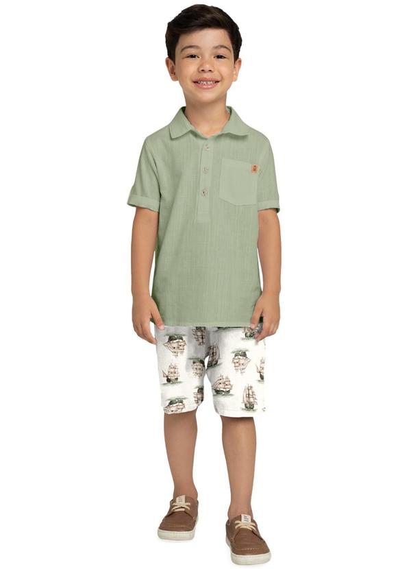 Milon - Conjunto Infantil Menino Barco Verde