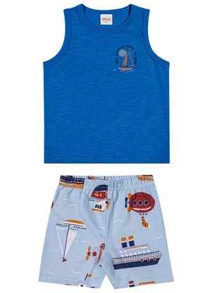 Elian - Conjunto Infantil Menino Barcos Azul - ELIAN