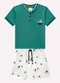 Milon - Conjunto Infantil Menino Barquinho Branco - variação: Verde
