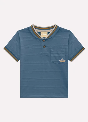 Milon - Conjunto Infantil Menino Barquinhos Azul - MILON