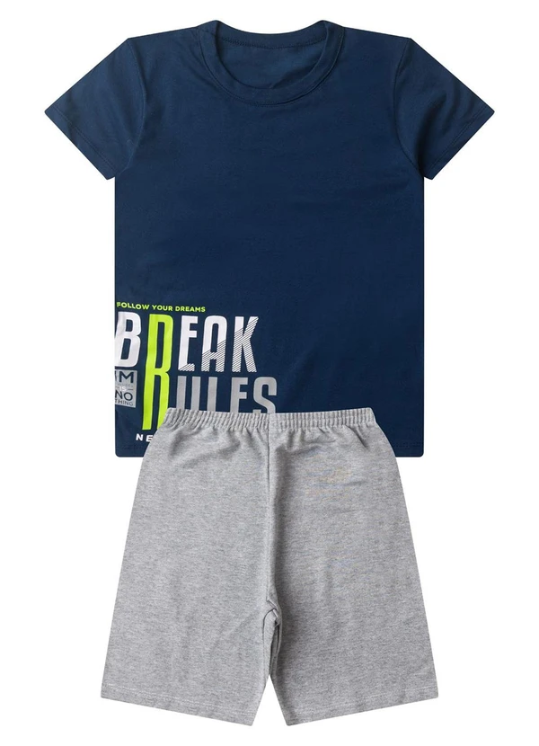 Select - Conjunto Infantil Menino Básico Curto Azul