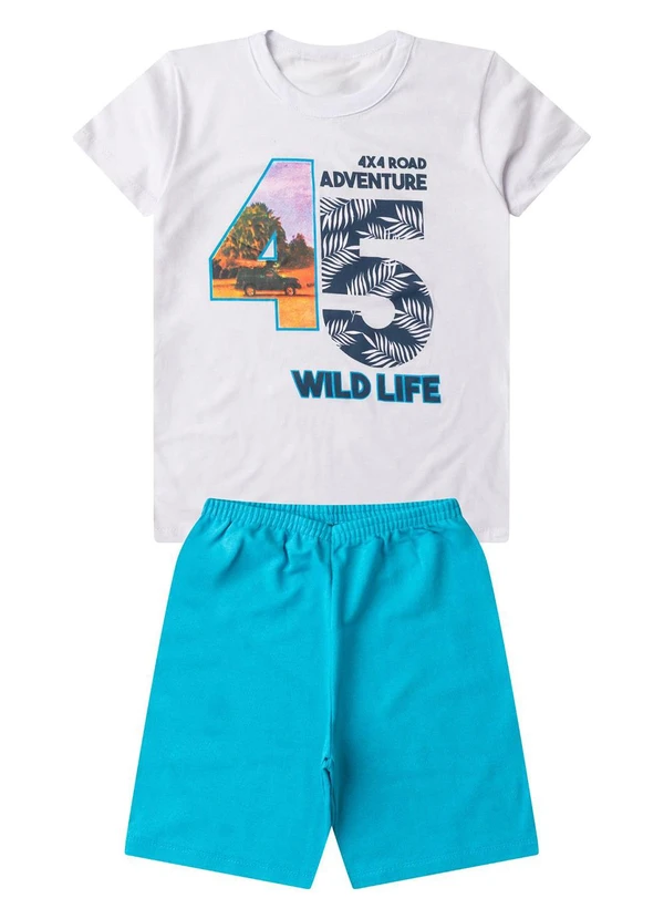 Select - Conjunto Infantil Menino Básico Curto Branco