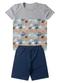 Select - Conjunto Infantil Menino Básico Curto Preto - variação: Cinza