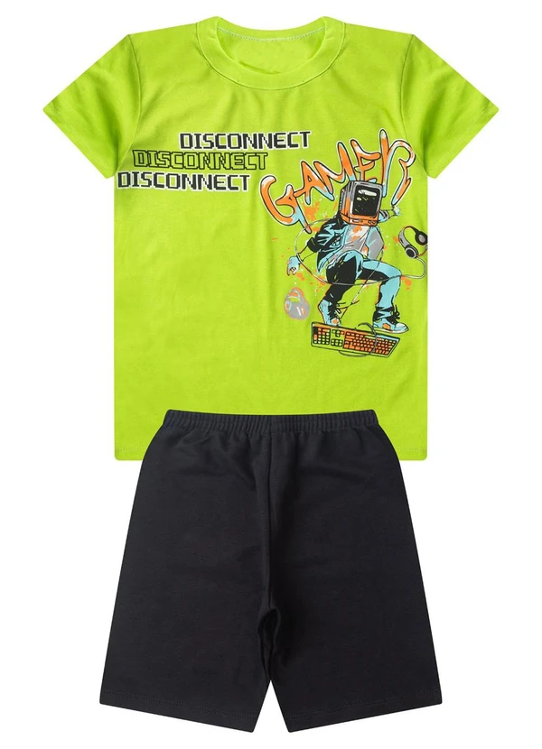 Select - Conjunto Infantil Menino Básico Curto Verde