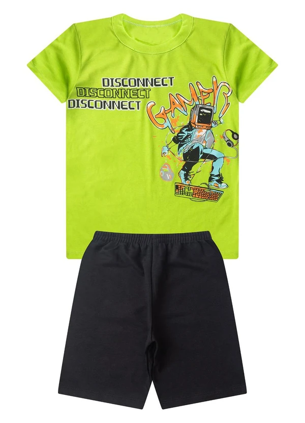 Select - Conjunto Infantil Menino Básico Curto Verde