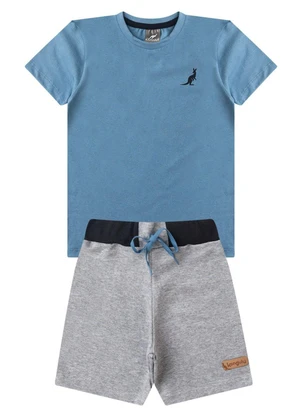 Rosa Azul - Conjunto Infantil Menino Básico Kangulu Azul - ROSA AZUL
