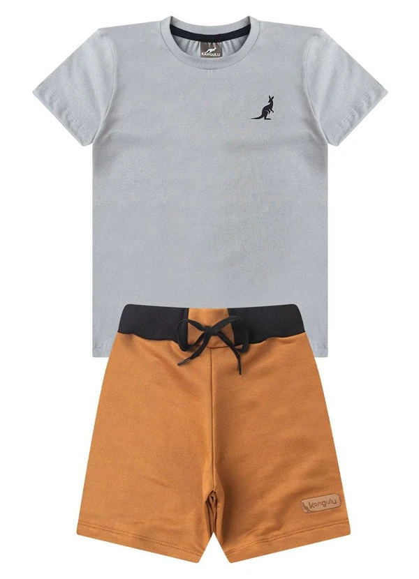 Rosa Azul - Conjunto Infantil Menino Básico Kangulu Mescla