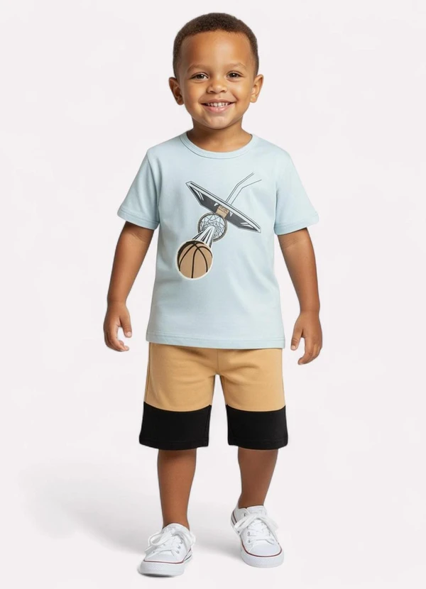 Kyly - Conjunto Infantil Menino Basquete Azul 1