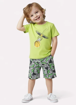 Kyly - Conjunto Infantil Menino Basquete Verde - KYLY