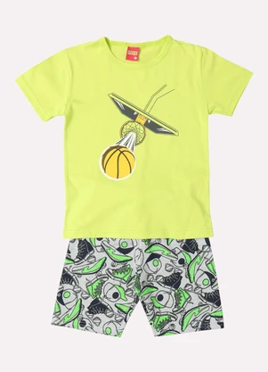 Kyly - Conjunto Infantil Menino Basquete Verde - KYLY