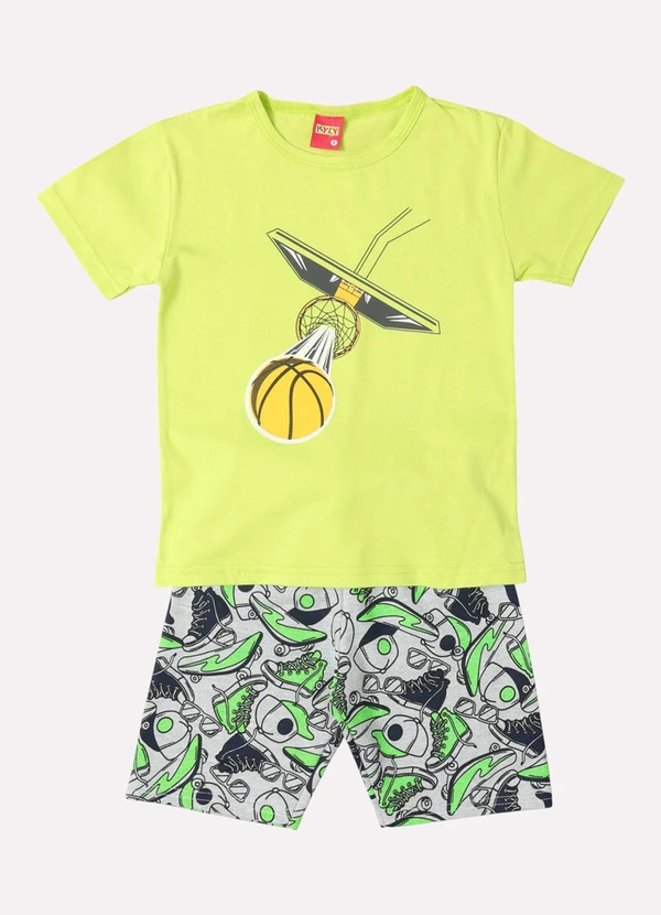 Kyly - Conjunto Infantil Menino Basquete Verde 2
