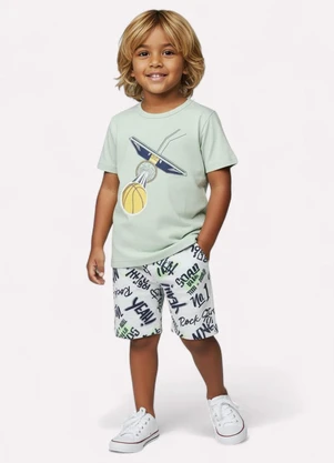 Kyly - Conjunto Infantil Menino Basquete Verde - KYLY