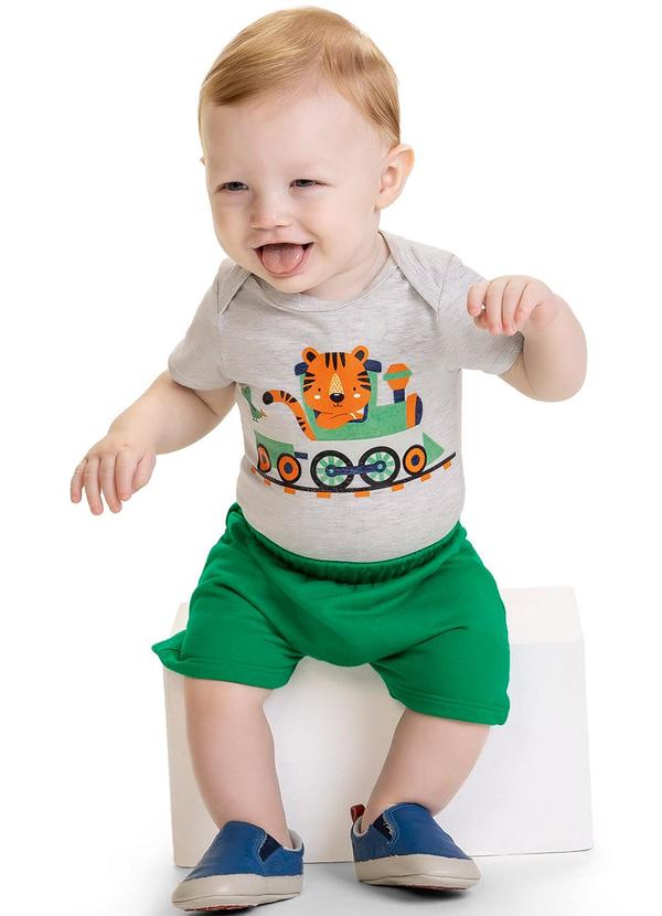 Kyly - Conjunto Infantil Menino Bichinho Cinza
