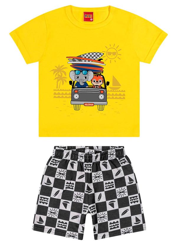 Kyly - Conjunto Infantil Menino Bichinhos Amarelo