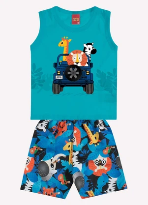 Kyly - Conjunto Infantil Menino Bichinhos Azul - KYLY