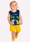 Kyly - Conjunto Infantil Menino Bichinhos Bege - variação: Azul