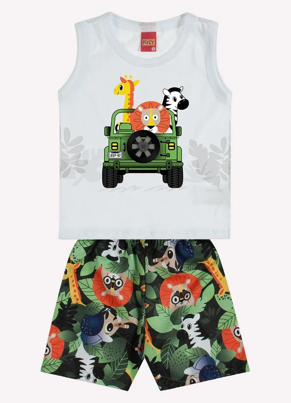Kyly - Conjunto Infantil Menino Bichinhos Branco 2
