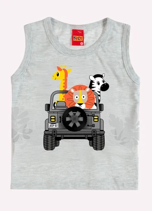 Kyly - Conjunto Infantil Menino Bichinhos Cinza - KYLY
