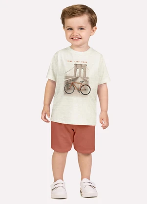 Milon - Conjunto Infantil Menino Bicicleta Cinza - MILON