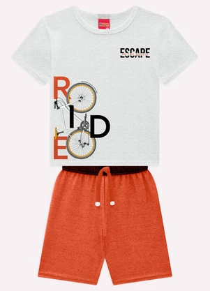 Kyly - Conjunto Infantil Menino Bicicleta Cinza - KYLY