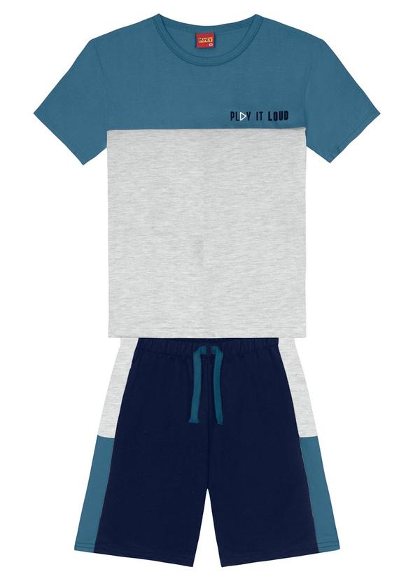 Kyly - Conjunto Infantil Menino Blocos de Cor Kyly Azul