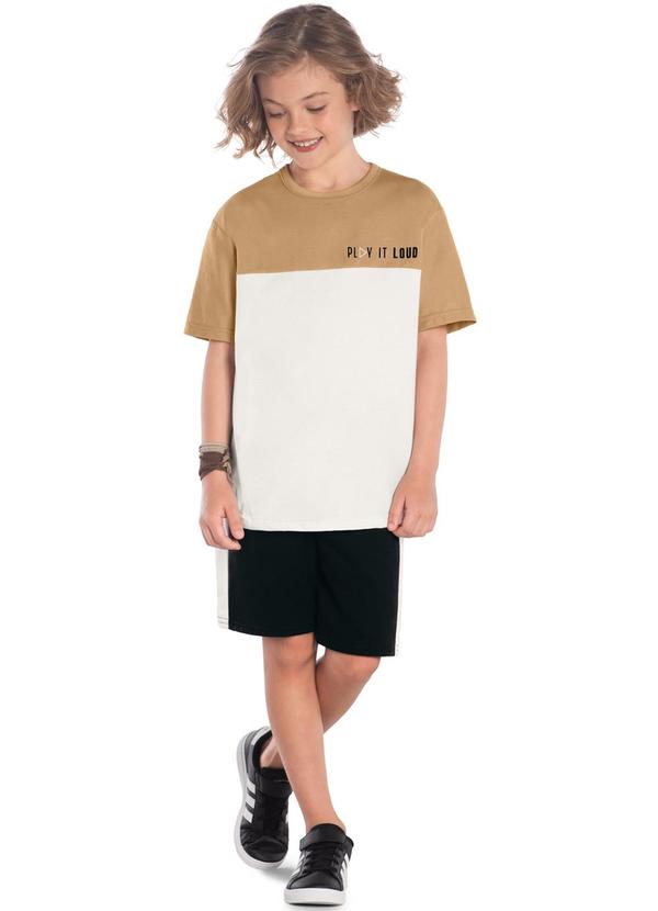 Kyly - Conjunto Infantil Menino Blocos de Cor Off White
